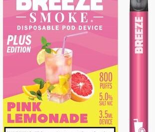 Pink Lemonade Bliss: Unveiling Breeze Plus 800 Puffs Device