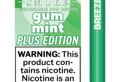Breeze Plus 800 Puffs Gum Mint Device: Minty Fresh Vaping Experience